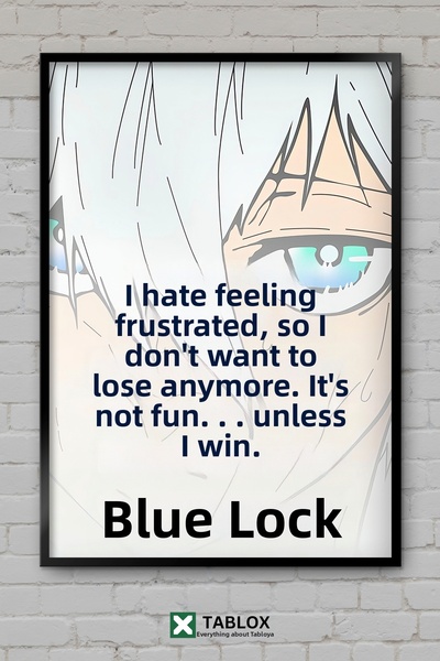 tablomaxtbx Blue Lock Nagi Anime Manga Citat Fotbal Acțiune Cadru Decorativ M...