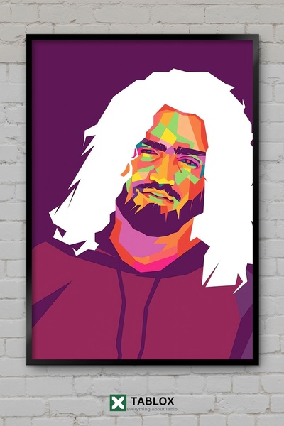 tablomaxtbx Ali Gatie WPAP Ποπ Αρτ Τραγουδιστής Μουσικός Πορτρέτο Πλαίσιο με ...