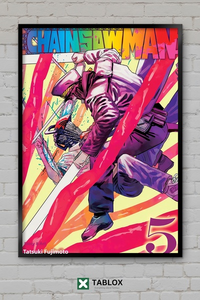 tablomaxtbx Chainsaw Man Anime Manga Διακοσμητικός πίνακας MDF με κορνίζα με ...