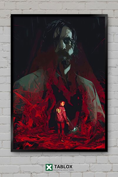 tablomaxtbx Alan Wake Video Game Horror Thriller Αφίσα του συγγραφέα με κορνί...