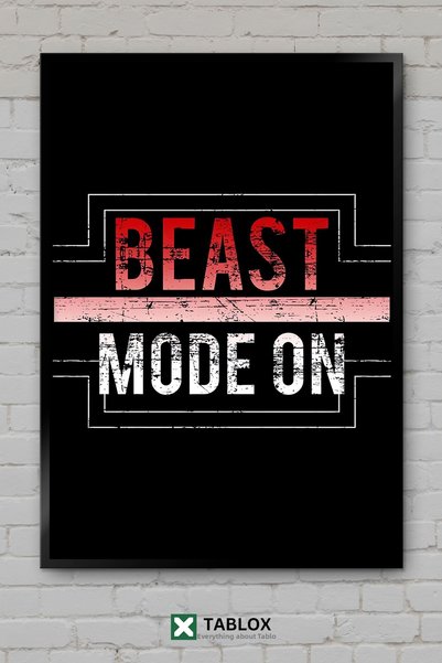 tablomaxtbx Beast Mode On Αφίσα Παρακίνησης με θέμα το Beast Mode, Διακοσμητι...