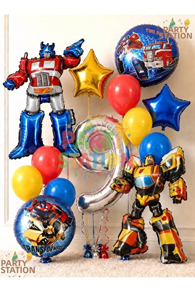 Parti Station Transformers Bumblebee & Optimus Prime Balloon Set 9 Years Old ...