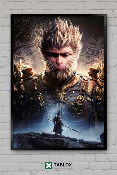 tablomaxtbx Black Myth Wukong Game Monkey King China Myth Frame View Tablou d...