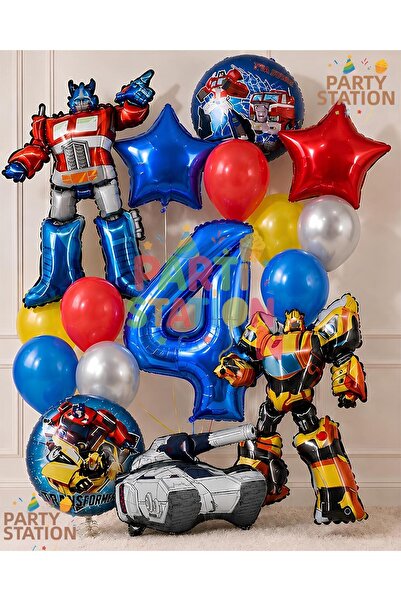 Parti Station Transformers Bumblebee & Optimus Prime Balloon Set for Ages 4 -...