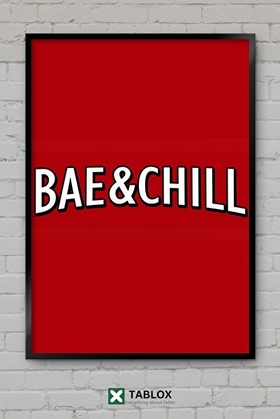 tablomaxtbx Bae Sevgili Chill Relaxant Love Love Tipografie Poster înrămat Ta...