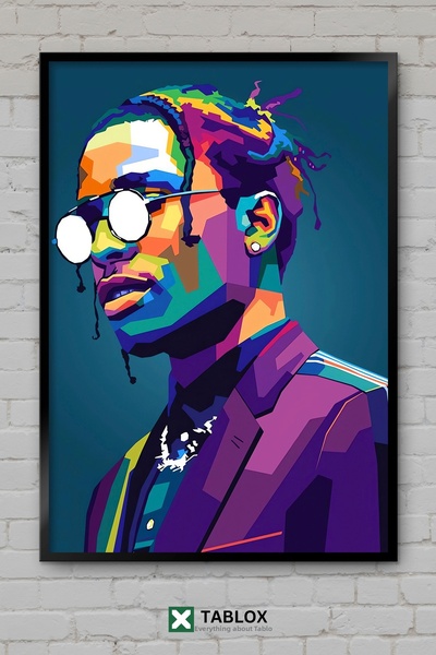 tablomaxtbx ASAP Rocky WPAP Ποπ Αρτ Ράπερ Ράπιστρο Χιπ Χοπ Μουσική Πλαίσιο Μο...