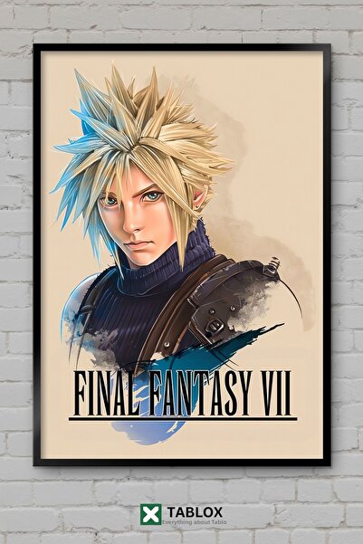 tablomaxtbx Cloud Final Fantasy Vii Character Game Frame View Decorativ MDF P...