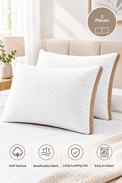 MixCotton Home 2 Pieces of Maxi Air Conditioned Silicone Pillow - 2 X 1100 Gr...