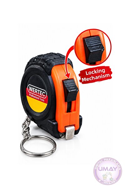 WERTEC 3 bucăți, 1 metru, mini bandă de măsurare, tip breloc, tip buzunar, bandă de măsurare portabilă, 3,3x3,3 cm