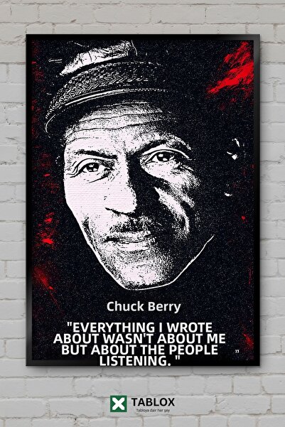 tablomaxtbx Chuck Berry Cântăreț Legendă a muzicii rock and roll Tablou decor...