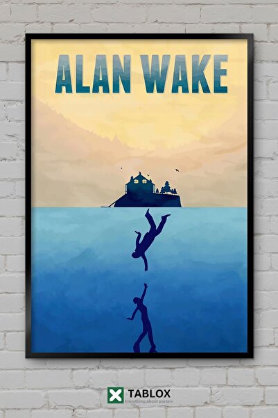 tablomaxtbx Alan Wake Video Game Horror Thriller Poster cu aspect de cadru de...