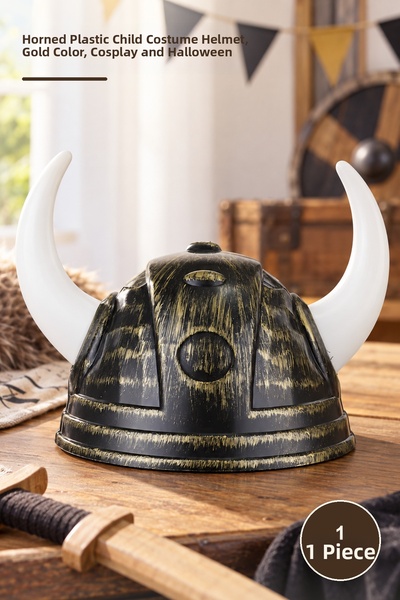 Yenilig 1 buc. Pălărie Viking - Pălărie de costum pentru copii din plastic cu...