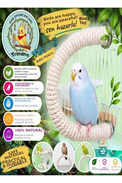 UniqBirdToys Trendme Nail File Cotton Rope U Bird Feather