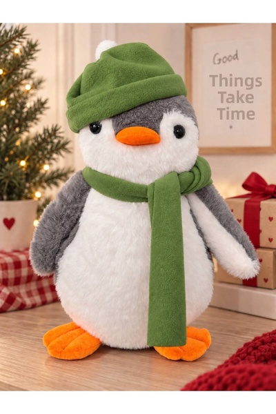 Mellito Toyzz 40 cm Plush Pingu Penguin with Hat Plush Toy Sleeping Companion