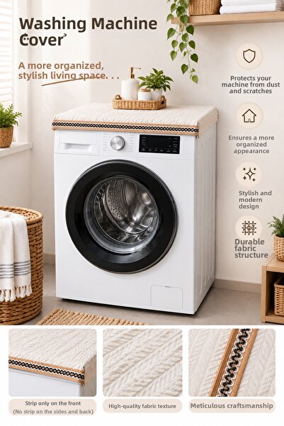 WEXSA 100% Cotton Voluminous Fabric Dowry Patterned Cover for Washing Machine...