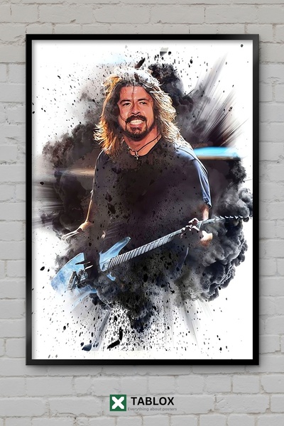 tablomaxtbx Ντέιβ Γκρόλ Τραγουδάει το τραγούδι Foo Fighters Ροκ Μουσική Αφίσα...