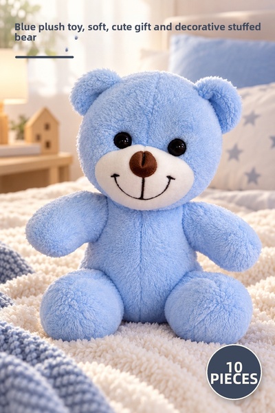 Yenilig 10 Pieces of Plush Bear – Blue Plush Toy, Soft and Adorable Gift and ...