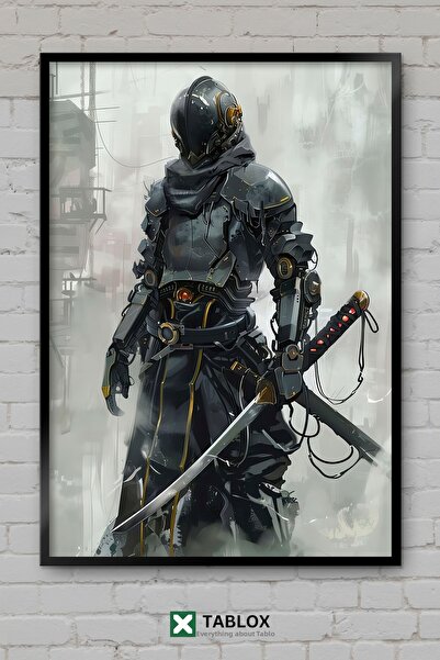 tablomaxtbx Αφίσα επιστημονικής φαντασίας Cyberpunk Assassin, διακοσμητικός π...