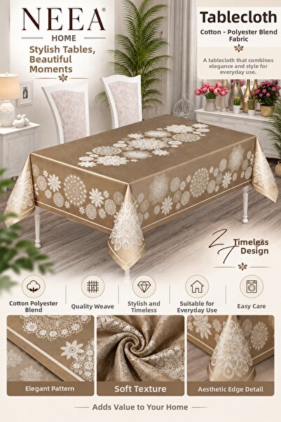 NEEA HOME مفرش طاولة منسوج من Egem Jakar، مفرش طاولة أنيق للاستخدام اليومي (ك...