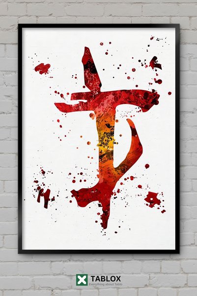 tablomaxtbx Poster de artă End Son, minimalist, cu ramă, pictură decorativă p...