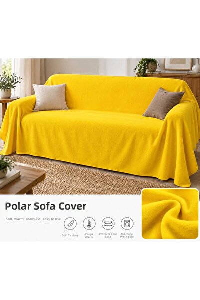 aktartekstil Polar Seat Cover & Polar Blanket Chick Yellow :) 200X220Cm