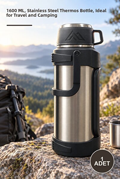 Yenilig 1 Piece Double Layer Vacuum Thermos – 1600 Ml, Stainless Steel Flask,...