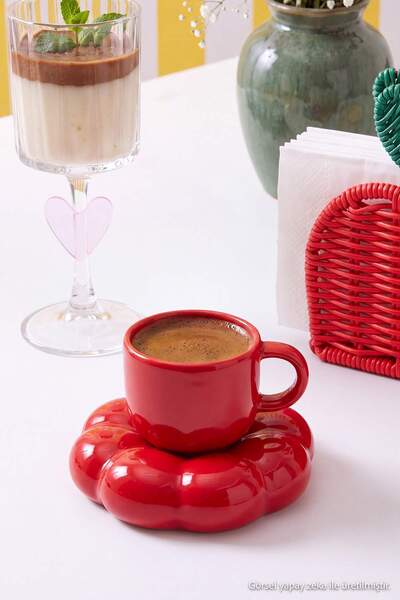 TRENDYOLMİLLA HOME طقم فناجين قهوة سيراميك فردية من بابل TPHSS26KFC00015