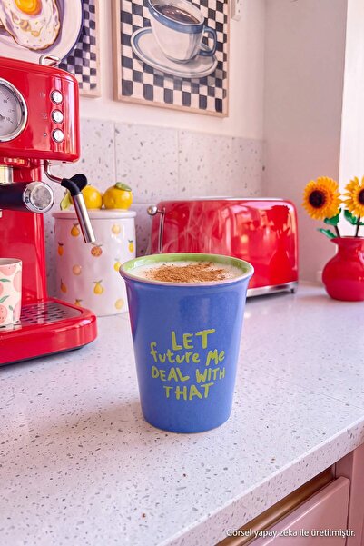 TRENDYOLMİLLA HOME Single Slogan Mug Ceramic 11 cm - 355 ml Tphss26Up00010