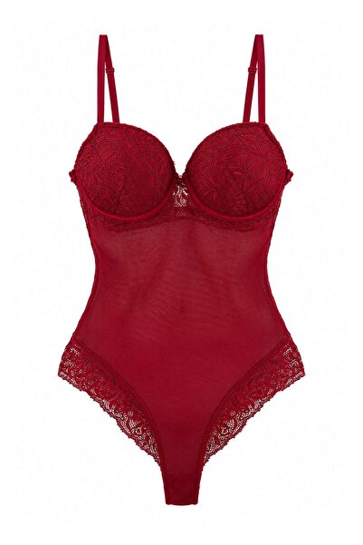 Trendyol Collection Burgundy Lace Regular Plain Body Thmaw27Bd00017