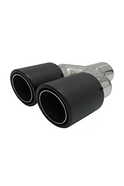 tuningset Tobă de eșapament universală, fibră de carbon mată, admisie 5,8 cm,...