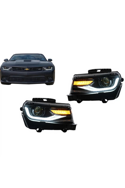 tuningset Faruri LED DRL compatibile cu Chevrolet Camaro Mk5 Facelift 2014-20...