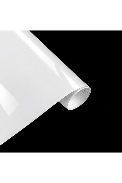 AUTOFOLYO Parlak Beyaz Yapışkanlı Folyo 40 Cm-10 Metre