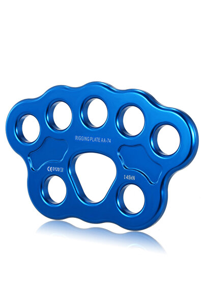 Choice Blue Outdoor 8 Holes Paw Rigging Plate 45KN Rescue Climbing Mountainee...