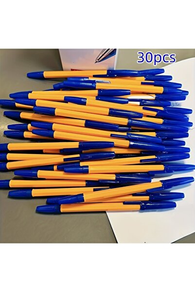 Choice Blue 30 Original Fine-Point Ballpoint Pens with Long-Lasting Ink, Remo...