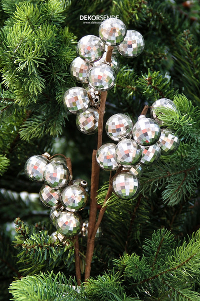 Dekorsende New Year's Disco Ball - Pique Silver 57 cm