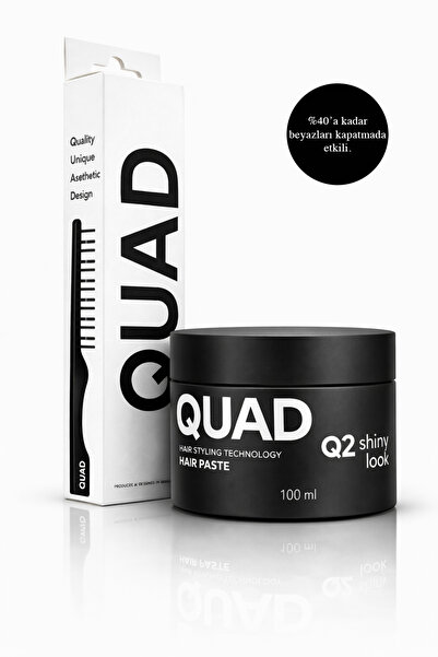 QUAD Q2S Beyaz Kırıcı Etkili Parlak Wax Seti 100 ml + Mucizevi Tarak – Güçlü ...