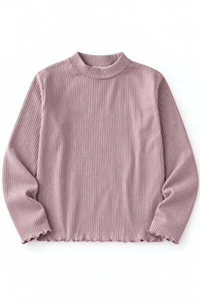 Cigit Seasonal Ribbed T-Shirt 2-8 Years Copper