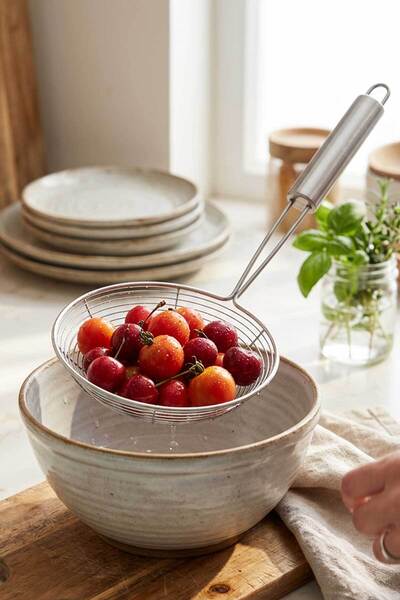HOMENIVA Arow Lux Stainless Steel Oil Colander