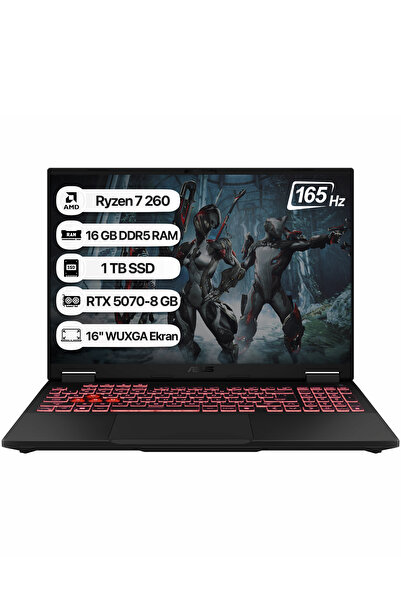 ASUS TUF Gaming A16 FA608UP-RV199 AMD Ryzen 7 260 16GB 1TB SSD RTX5070-8GB 11...