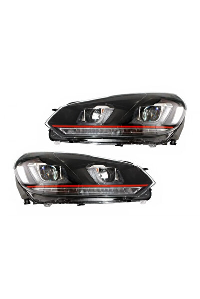 tuningset Faruri RHD compatibile cu VW Golf 6 VI 2008-2013 Golf 7 3D LED DRL ...