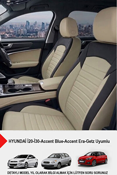 GM-DESIGN Mocha Taytüyü Oto Koltuk Kılıfı (HYUNDAİ i20-i30-Accent Blue-Era-Ge...