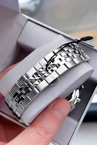Tonny Walker All Functions Working - Silver Color - Steel Band - Waterproof - Men's Watch - with Special Box Tw2009C3
