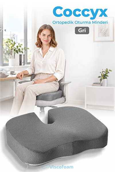 Viscofoam Ortopedik Oturma Minderi Hemeroid Kuyruk Sokumu Coccyx Oturma Minde...