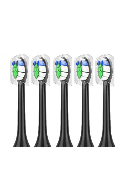Choice4 5pcs Black 2-20 Pack Replacement Toothbrush Heads Compatible with Phi...