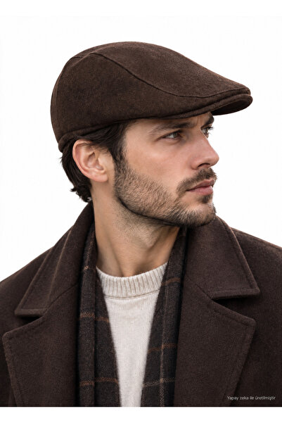ZERAMİNE Men's London Cap Hat Winter Cap Plain British Model Classic Casual H...