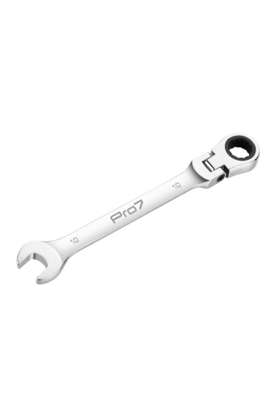 Lawazim Pro7 Ratchet Wrench 10mm - CRV Steel Adjustable Flexible Head Dual Co...