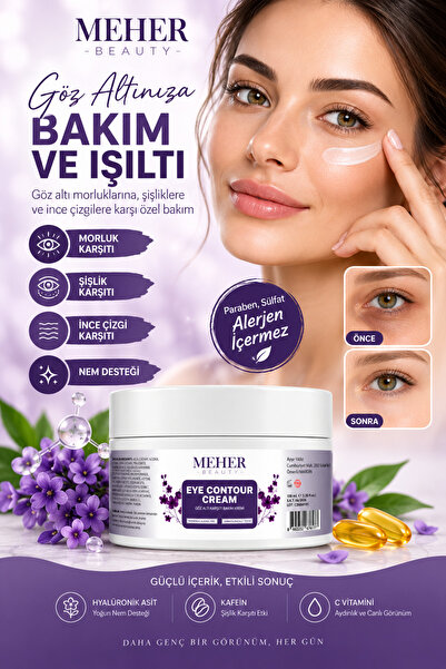 MEHER BEAUTY Botoks Etkili ,göz Altı Kremi Yaslanma Ve Kırışıklık Karşıtı, Ne...