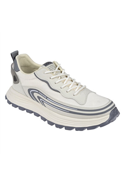 Voyager Bağcıklı Anorak Erkek Spor Ayakkabı Sneaker VOY-274 KREM