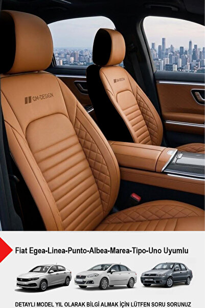 GM-DESIGN İstanbul Serisi Deri Oto Koltuk Kılıfı (FİAT Egea-Linea-Punto-Albea...