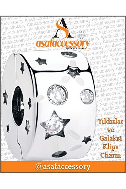 Genel Markalar Yıldızlar ve Galaksi Klips Charm / asafaccessory